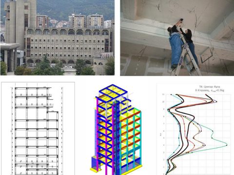 Проект: Студија за постојната состојба и интервенции за подигнувње на сеизмичката отпроност на на конструкциите на објектити на Македонски Телеком во Скопје и Пробиштип, 2018-2020 (Инвеститор: Македонски Телеком АД, Скопје)