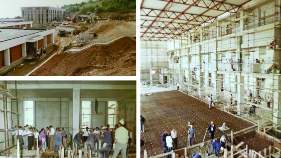 Photo taken during the construction of the new campus of IZIIS – late 70-ties of the last century