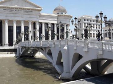 “OKO” Bridge in Skopje.