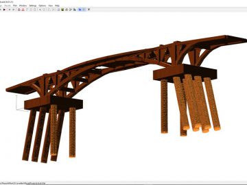 “OKO” Bridge in Skopje (mathematical model)