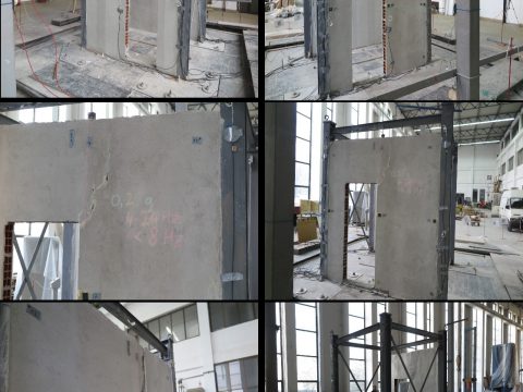 Проект: Out of plane shake table testing of brick masonry infill walls with and without “seismic” wallpaper, 2018 (Инвеститор: Covestro Deutschland AG, Germany)